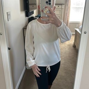 Nine West Knot Front Balloon Sleeve Top